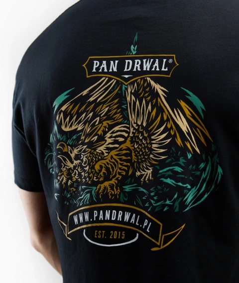 Pan Drwal - Czarna Koszulka Pattern